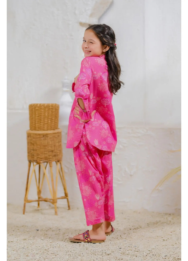 Sprinkles Pret Casual Lawn 2 Piece Suit Pink Coral Paradise