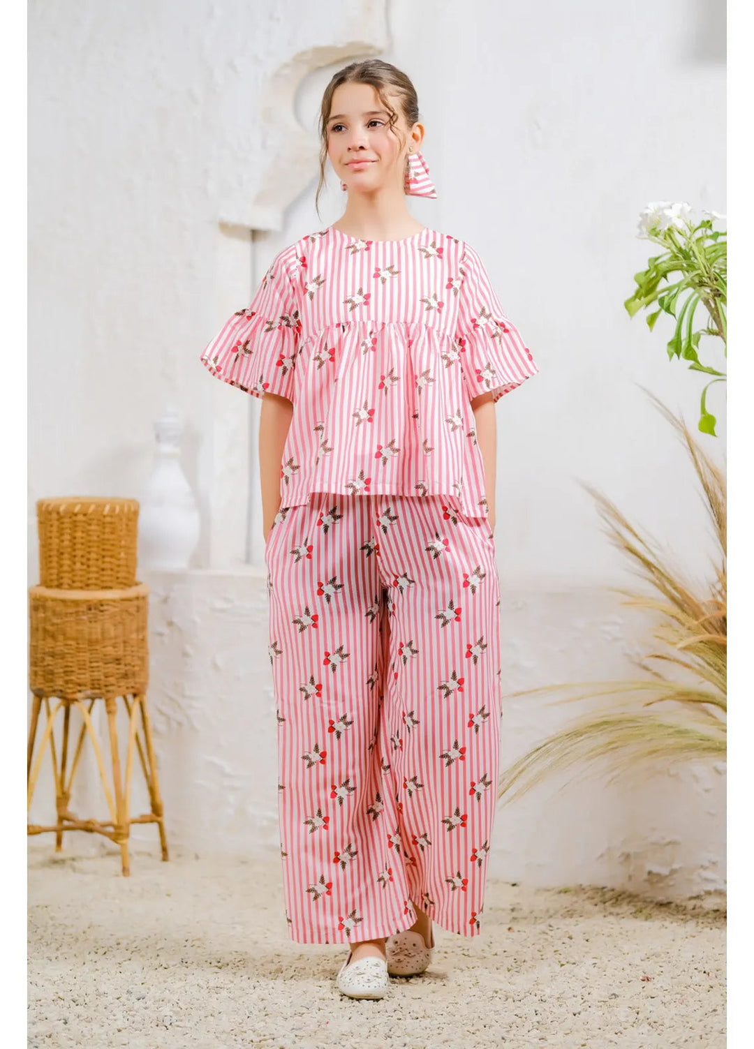 Sprinkles Pret Casual Lawn 2 Piece Suit Strawberry Stripes Delight