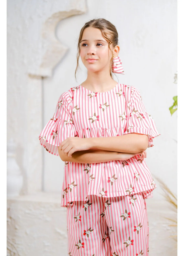 Sprinkles Pret Casual Lawn 2 Piece Suit Strawberry Stripes Delight