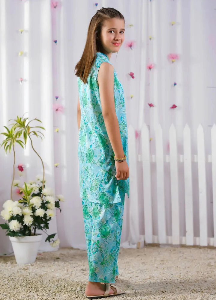 Sprinkles Pret Casual Lawn 2 Piece Suit Turquoise