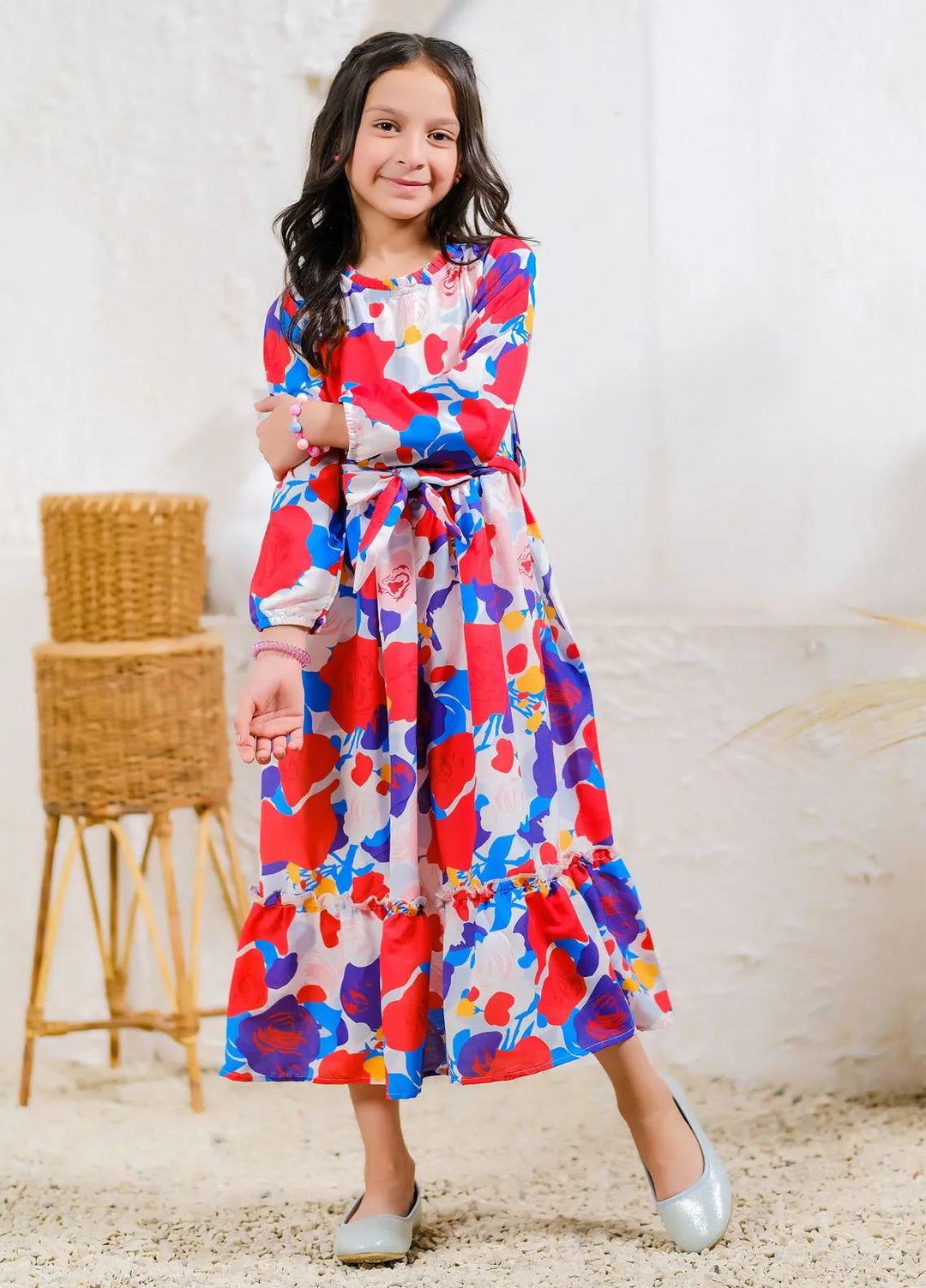 Sprinkles Pret Casual Lawn Silk Long Shirt Bold Blossom