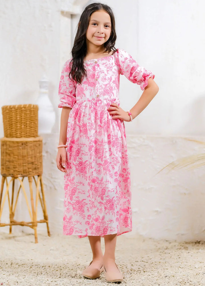 Sprinkles Pret Casual Lawn Silk Long Shirt Pastel Blooms