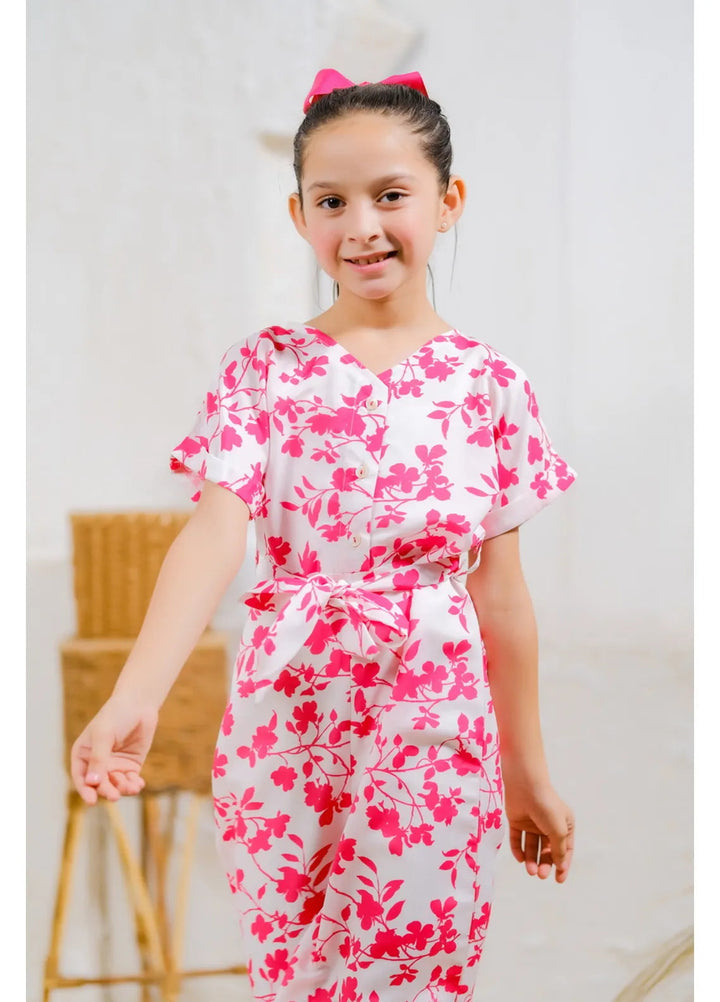 Sprinkles Pret Casual Mix Cotton Jumpsuit Pink Petals