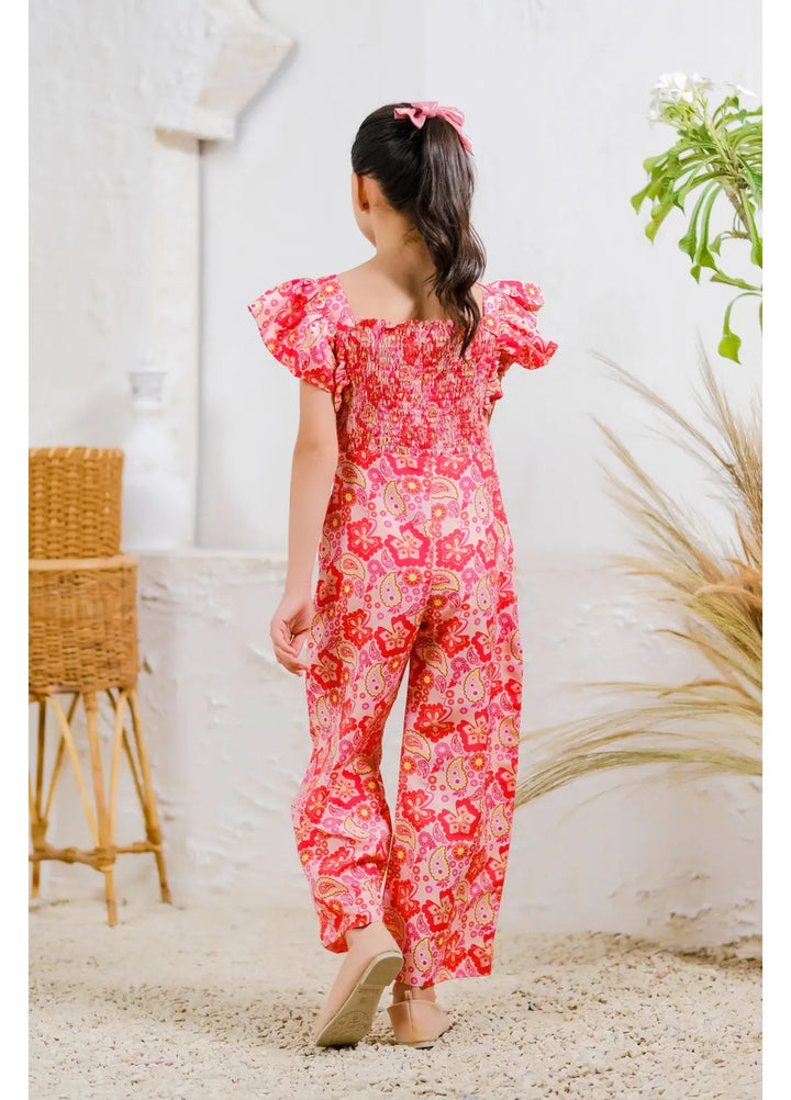 Sprinkles Pret Casual Mix Cotton Jumpsuit Scarlet Paisley