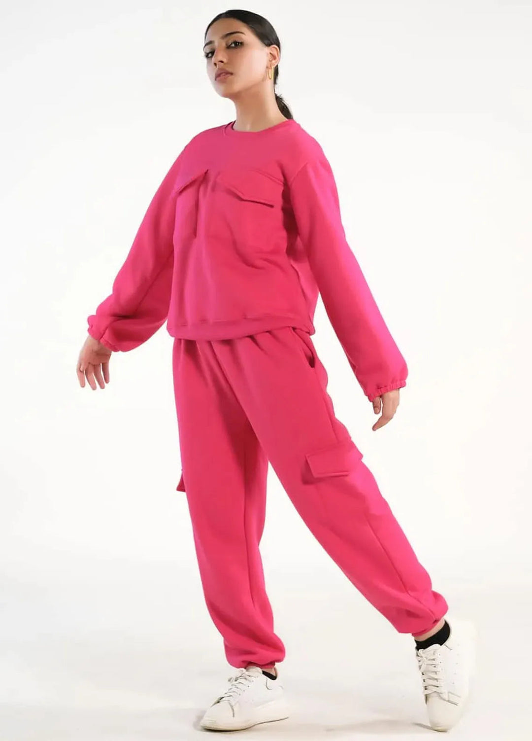 Sprinkles Pret Co ord Fleece 2 Piece Suit SPDR407 Flappy - Hot Pink