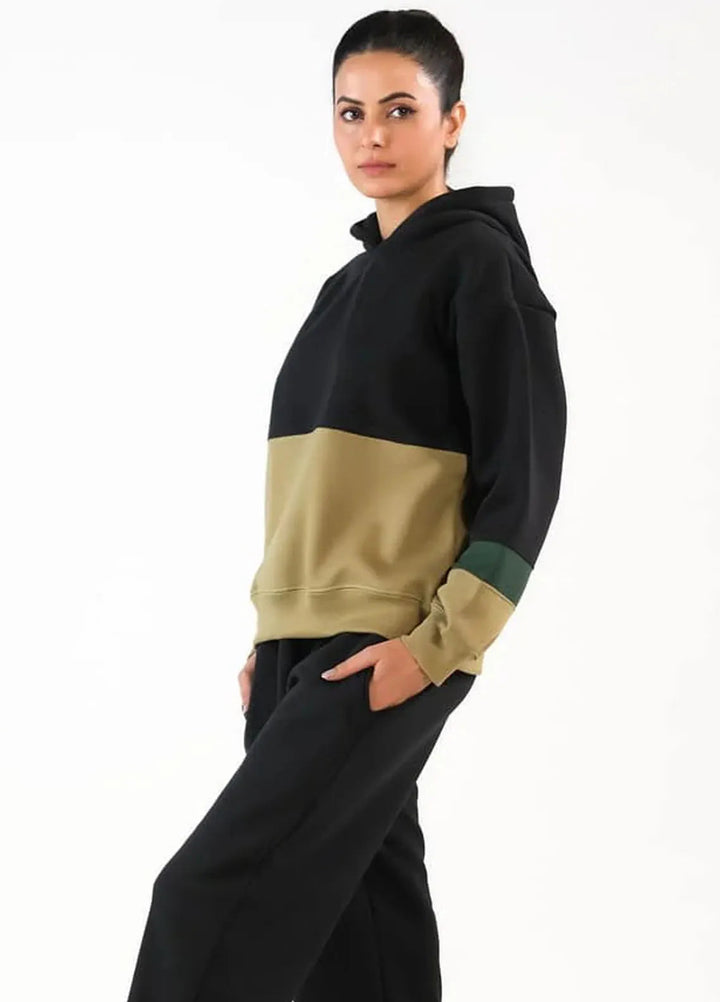 Sprinkles Pret Co ord Fleece 2 Piece Suit SPDR411 Stripy - Black/Mint Green