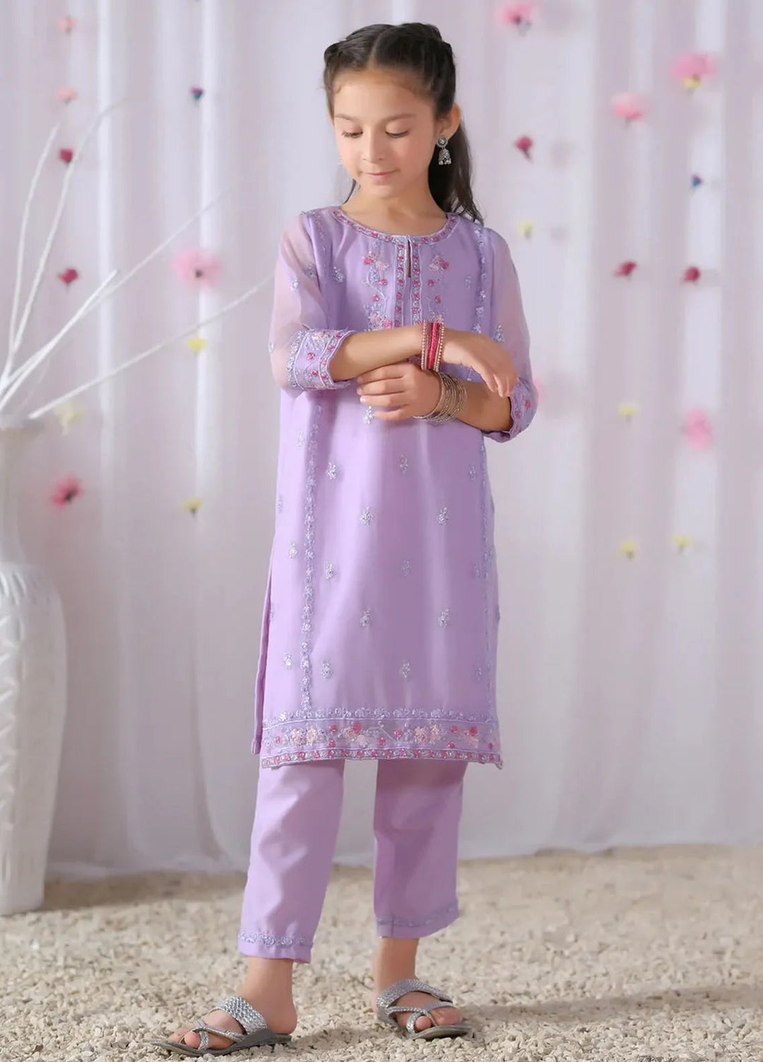 Sprinkles Pret Embroidered Chiffon 2 Piece Suit Jasmine