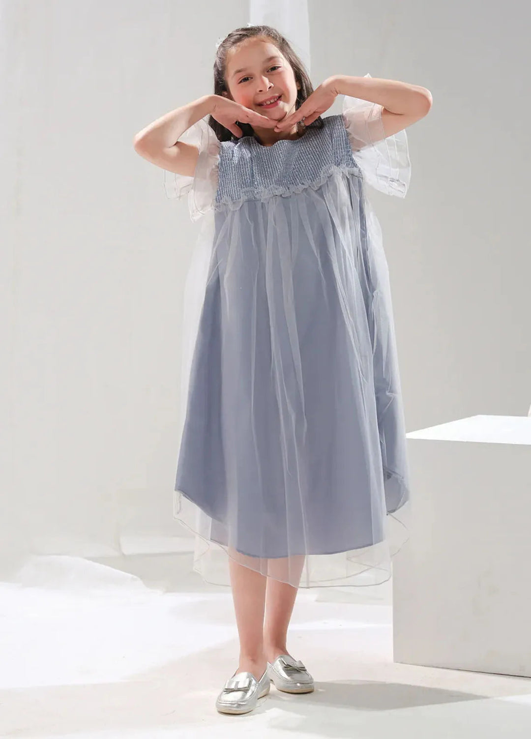 Sprinkles Pret Embroidered Net 1 Piece Suit SPDR648 Crystal Belle