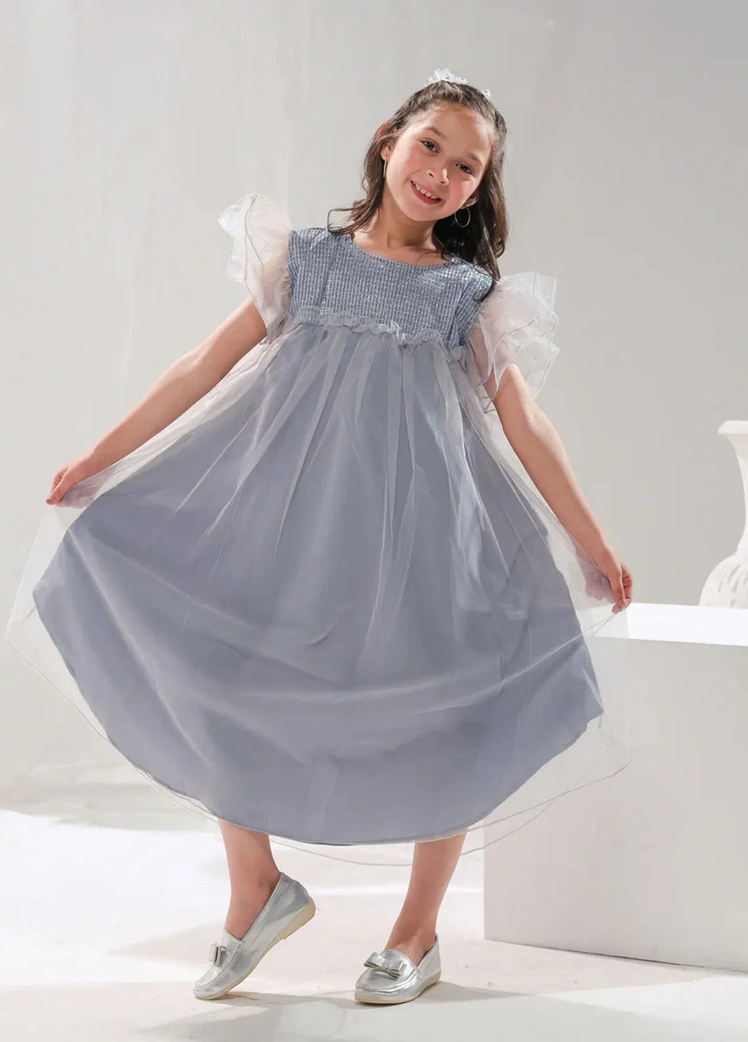 Sprinkles Pret Embroidered Net 1 Piece Suit SPDR648 Crystal Belle