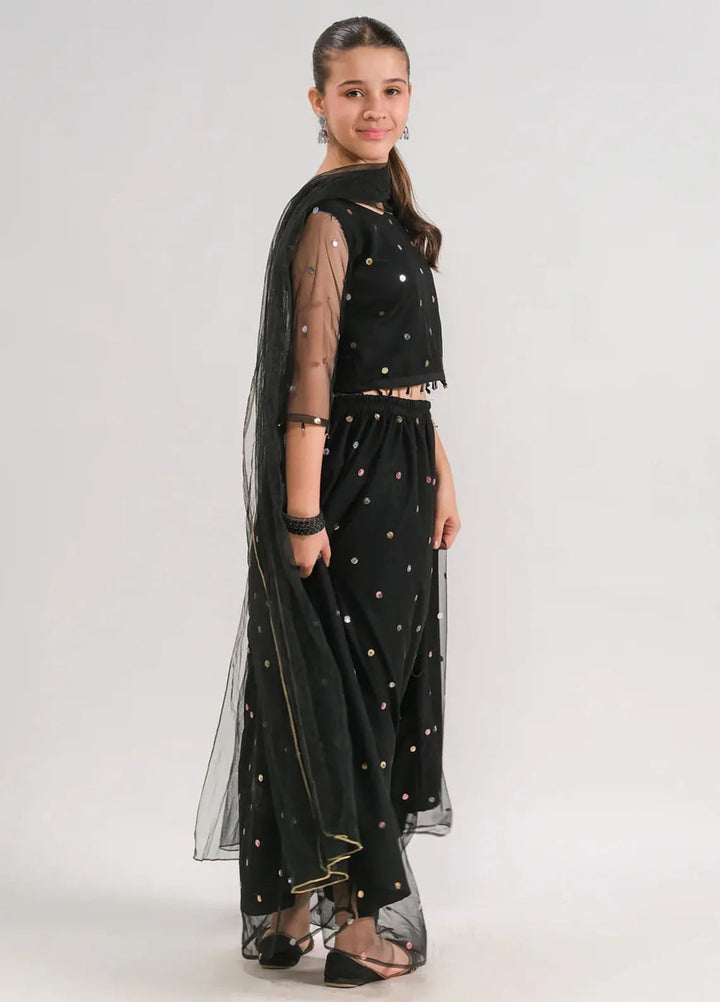 Sprinkles Pret Embroidered Net 2 Piece Suit SPDR641 Midnight Bloom