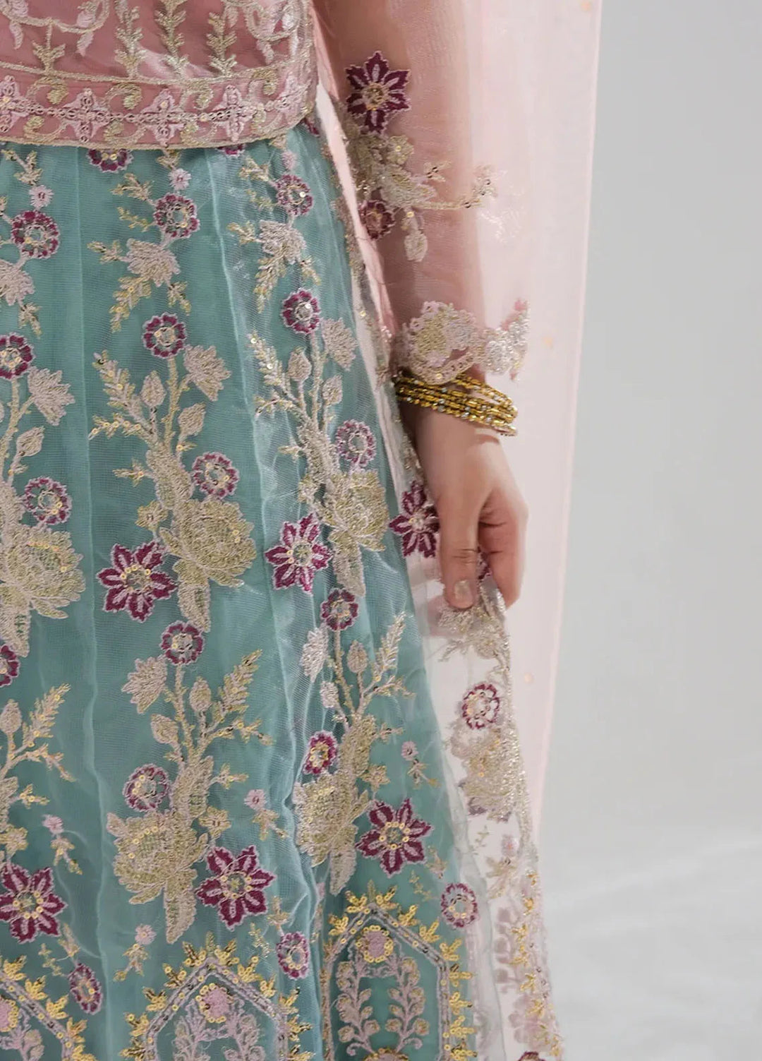 Sprinkles Pret Embroidered Net 3 Piece Suit Sahar