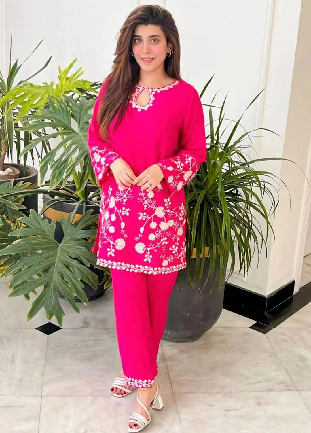 Sprinkles Pret Embroidered Raw Silk 2 Piece Suit Radiant Elegance