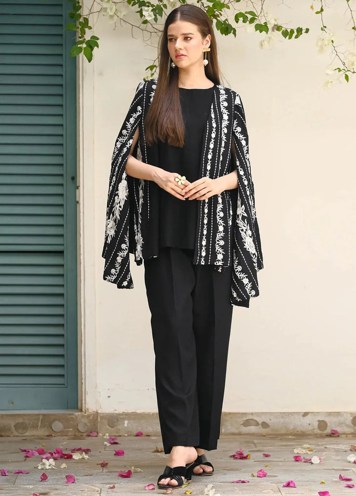 Sprinkles Pret Embroidered Raw Silk 3 Piece Suit Midnight Majesty