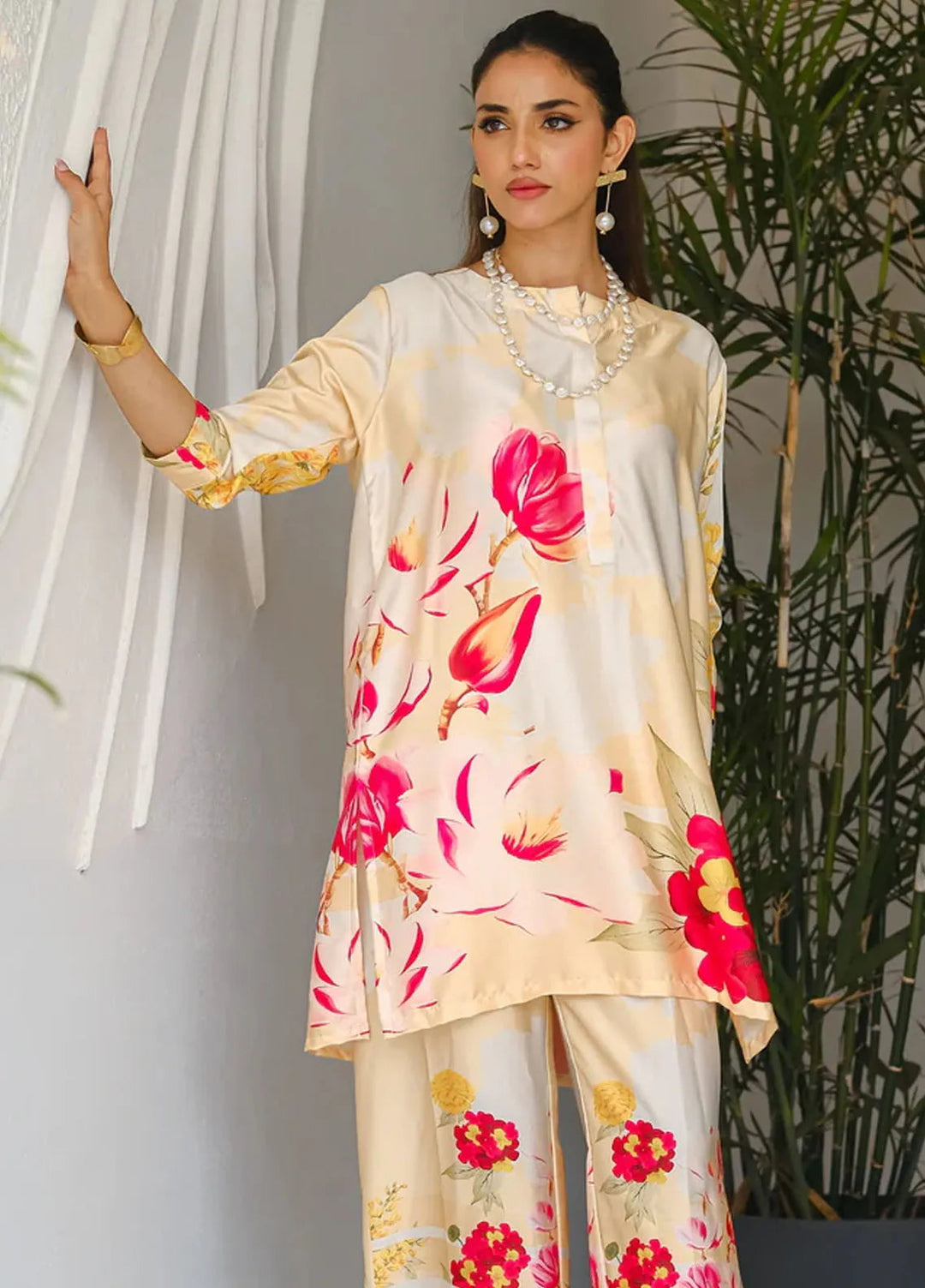 Sprinkles Pret Embroidered Silk 2 Piece Suit Petals