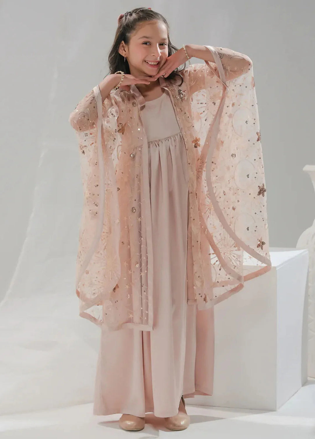 Sprinkles Pret Embroidered Silk 2 Piece Suit SPDR643 Fairy Tale Bloom