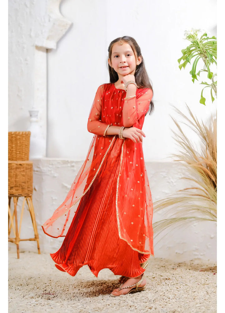 Sprinkles Pret Festive Raw Silk Long Dress Amber Radiance