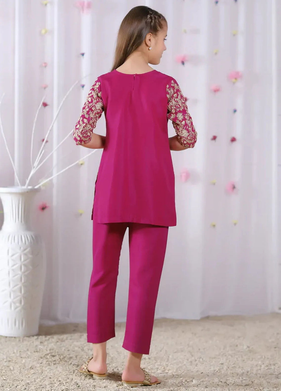 Sprinkles Pret Formals Raw Silk 2 Piece Suit Gulaab