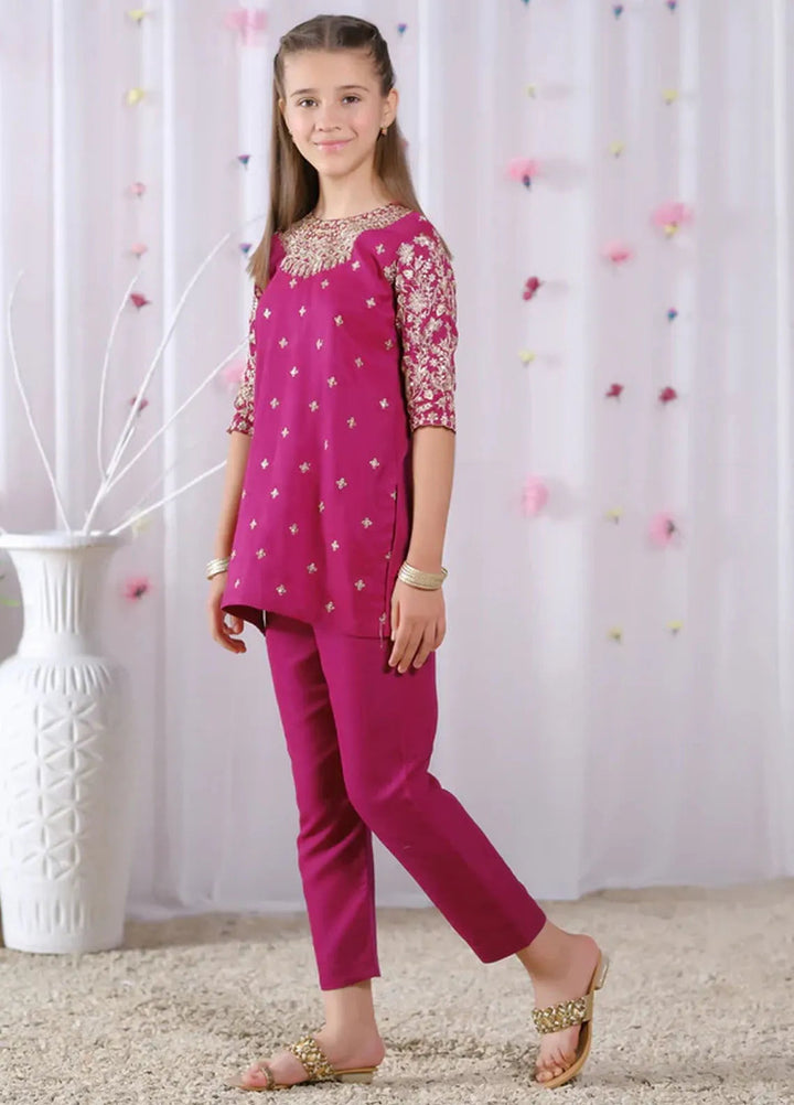 Sprinkles Pret Formals Raw Silk 2 Piece Suit Gulaab