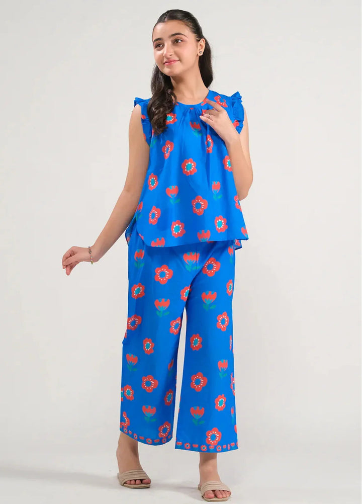 Sprinkles Pret Printed Cotton 2 Piece Suit SPDR656 Azure Floral Vibes