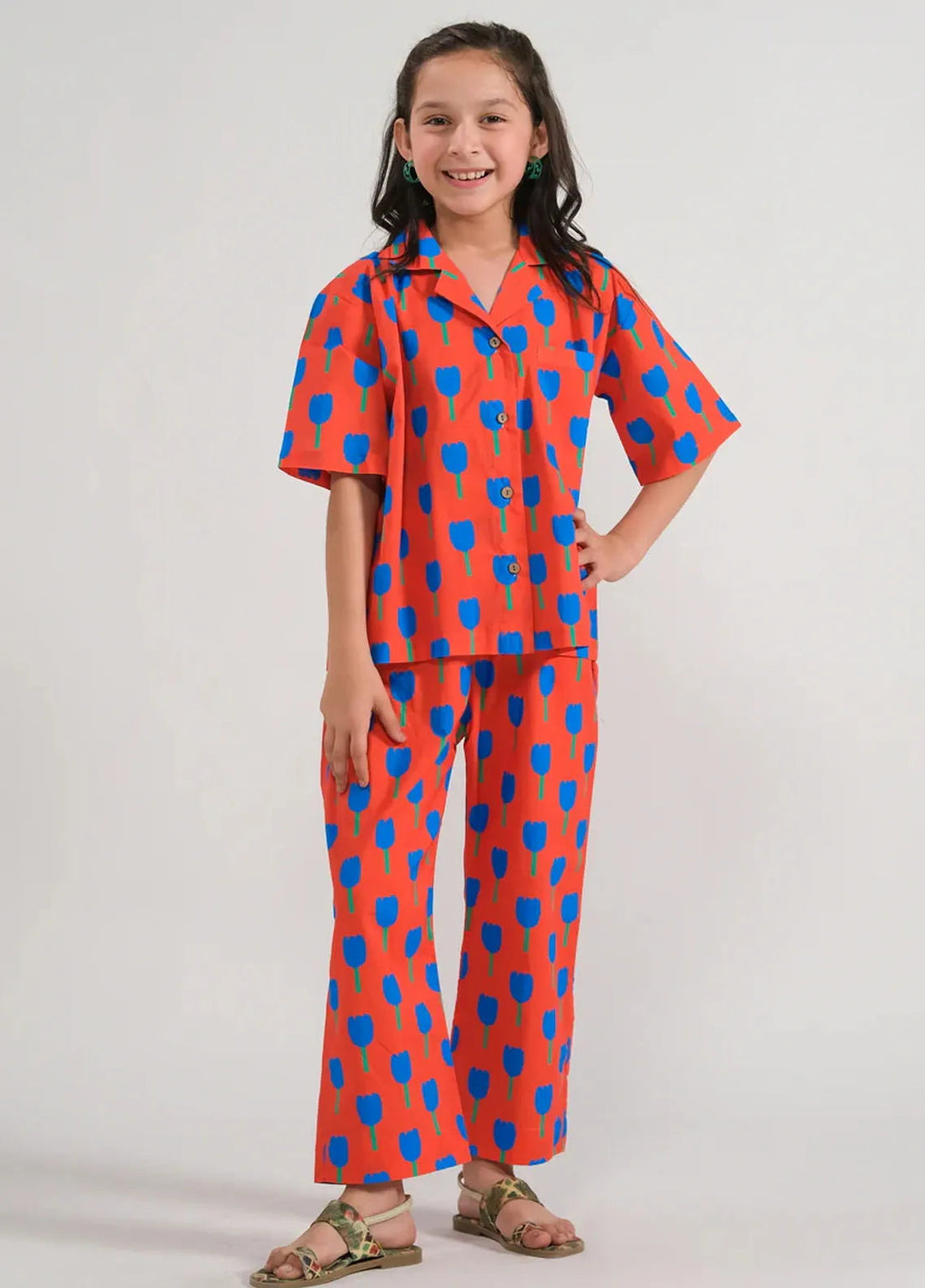 Sprinkles Pret Printed Cotton 2 Piece Suit SPDR658 Tulip Charm