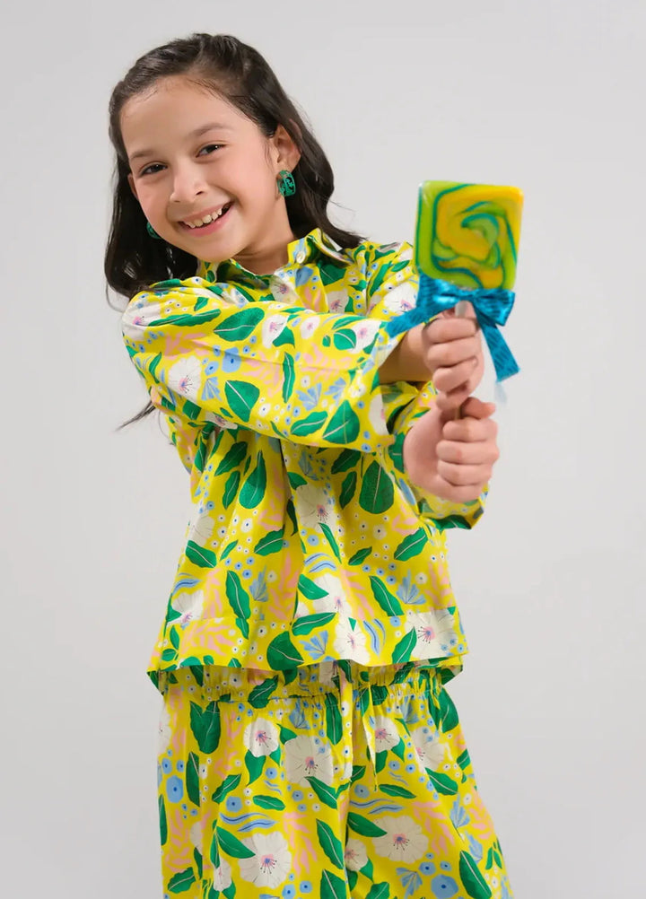 Sprinkles Pret Printed Cotton 2 Piece Suit SPDR659 Lemon Lush