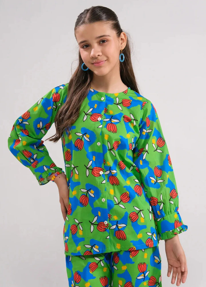Sprinkles Pret Printed Cotton 2 Piece Suit SPDR663 Emerald Bloom