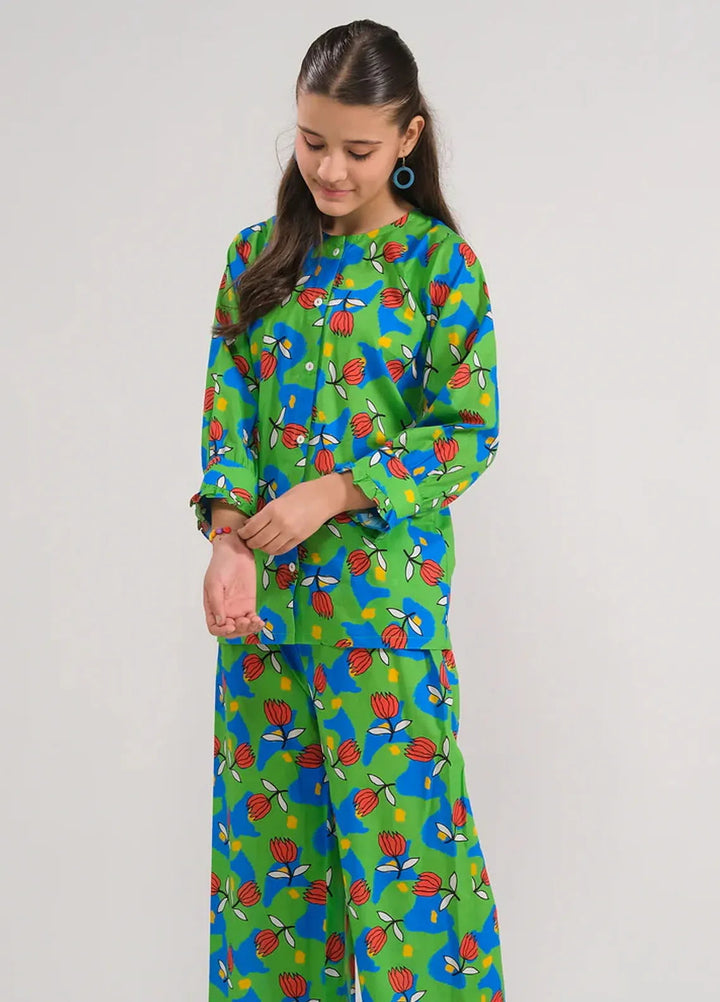 Sprinkles Pret Printed Cotton 2 Piece Suit SPDR663 Emerald Bloom
