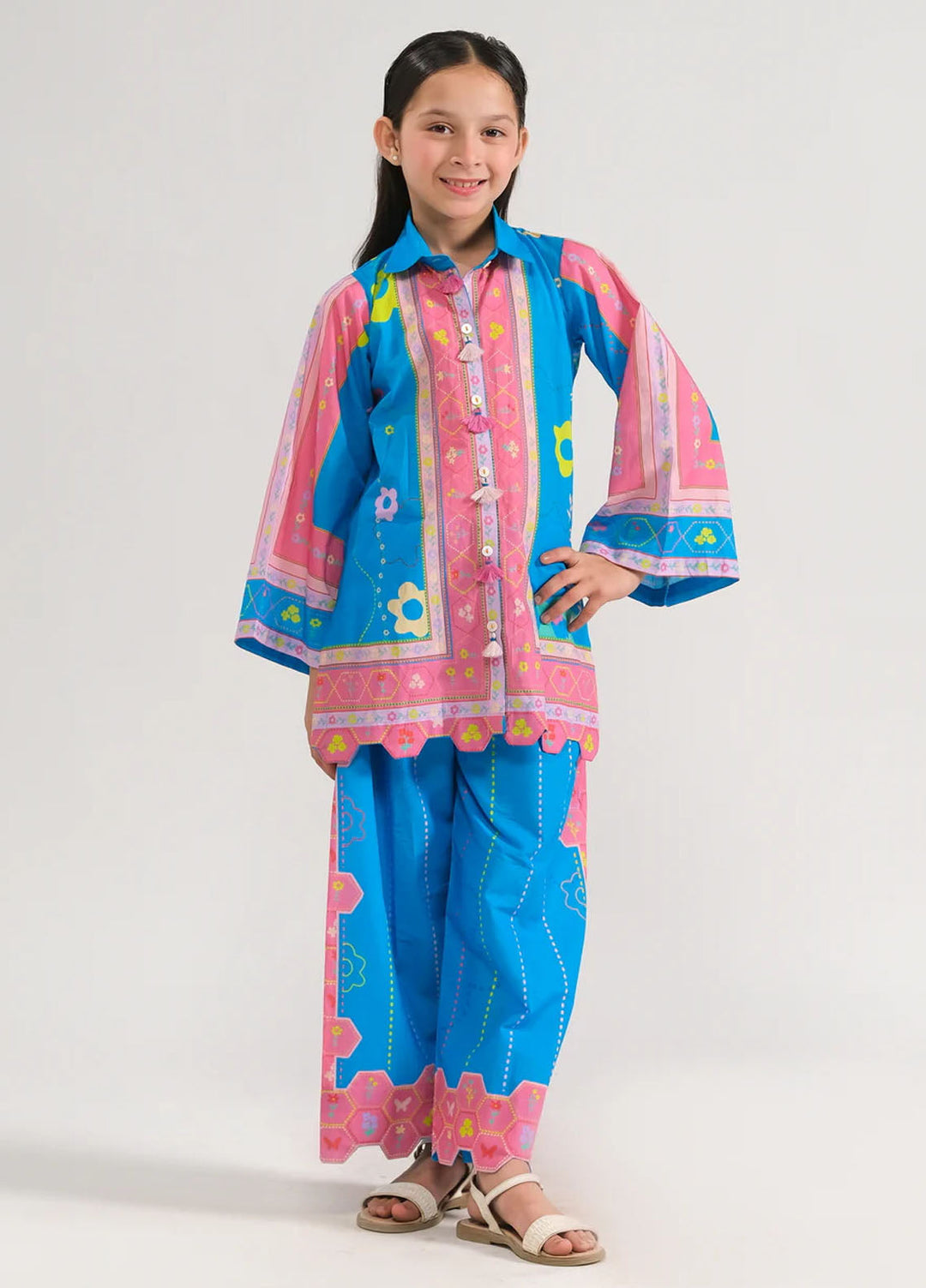 Sprinkles Pret Printed Poly Lawn 2 Piece Suit Bright Blooms
