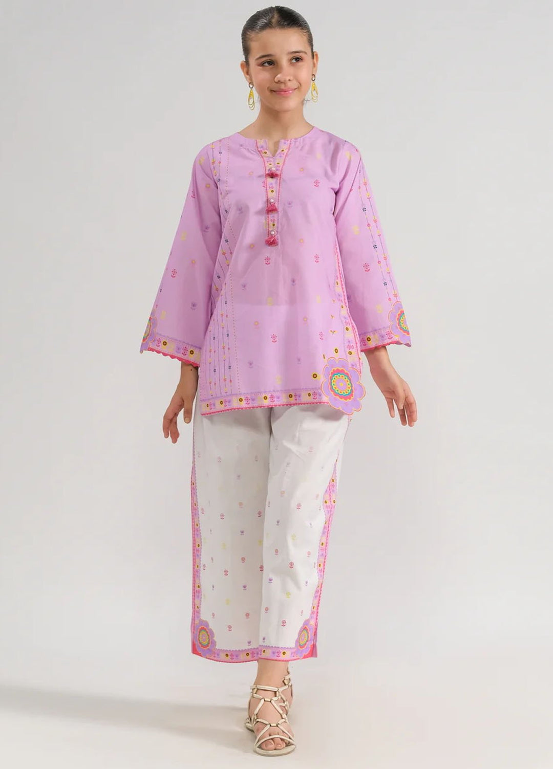 Sprinkles Pret Printed Poly Lawn 2 Piece Suit Lavender Delight