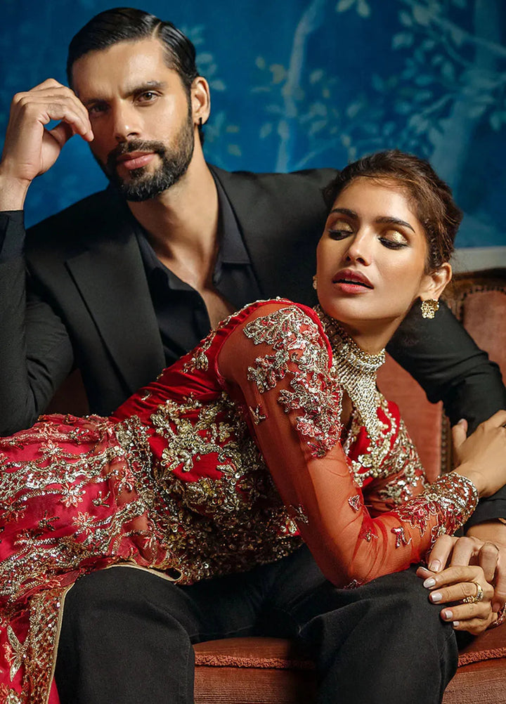 Stardust by Mushq Embroidered Net Suit Unstitched 4 Piece MQ24SW MWD-02 Red Carpet - Formal Collection