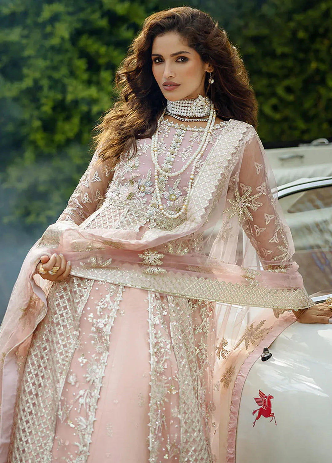 Stardust by Mushq Embroidered Net Suit Unstitched 4 Piece MQ24SW MWD-04 Starlet Sparkle - Formal Collection