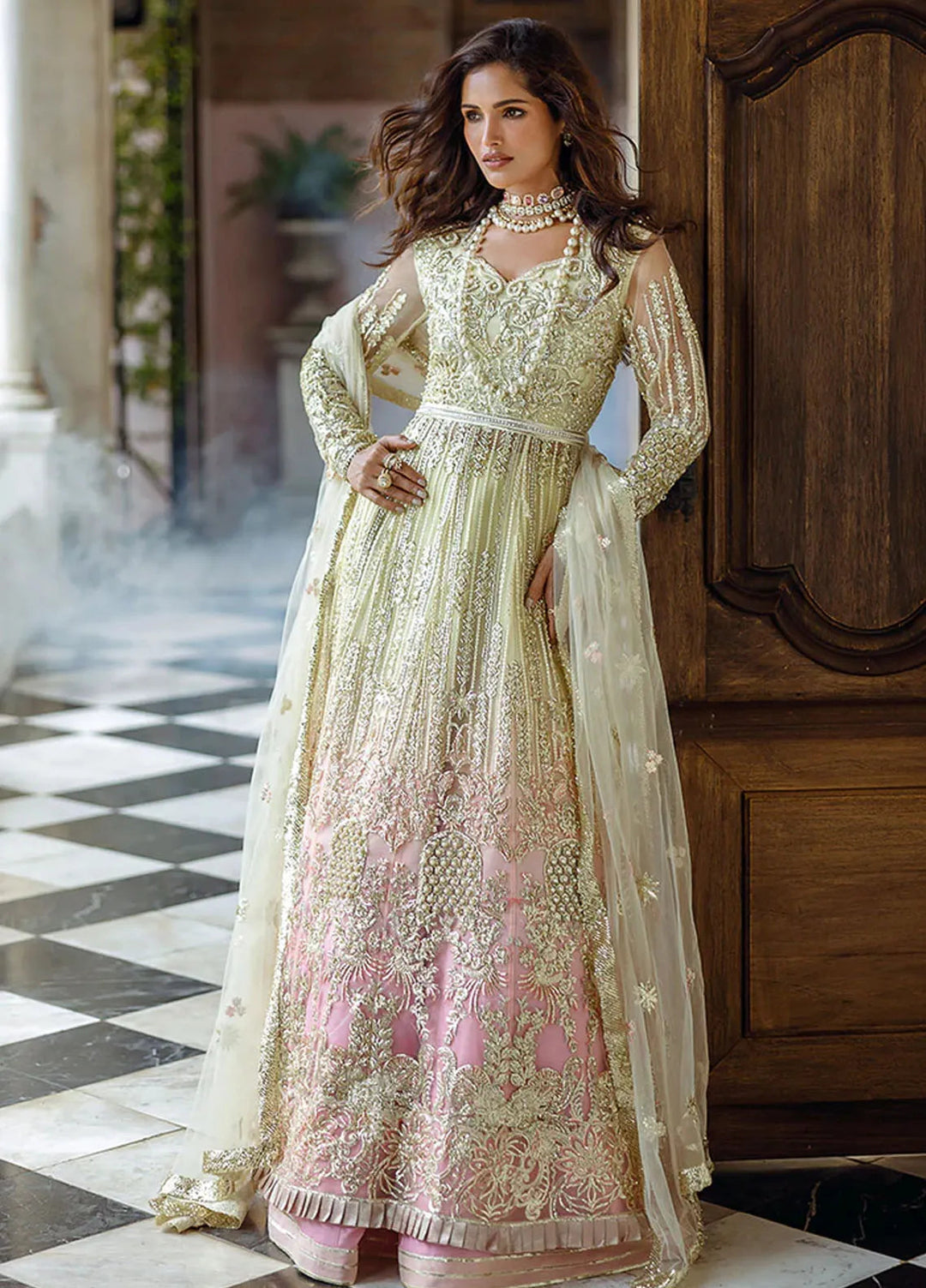 Stardust by Mushq Embroidered Net Suit Unstitched 4 Piece MQ24SW MWD-06 Cosmic Couture - Formal Collection