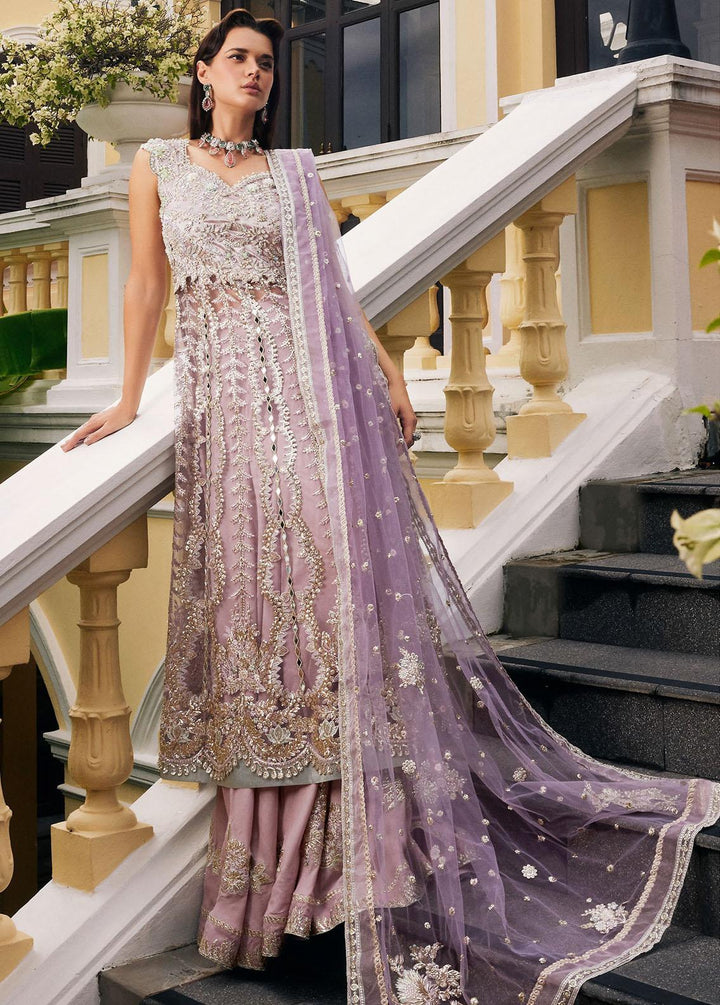 Stardust By Mushq Embroidered Net Suits Unstitched 4 Piece MQ23SD MW23-06 Selenic - Wedding Collection