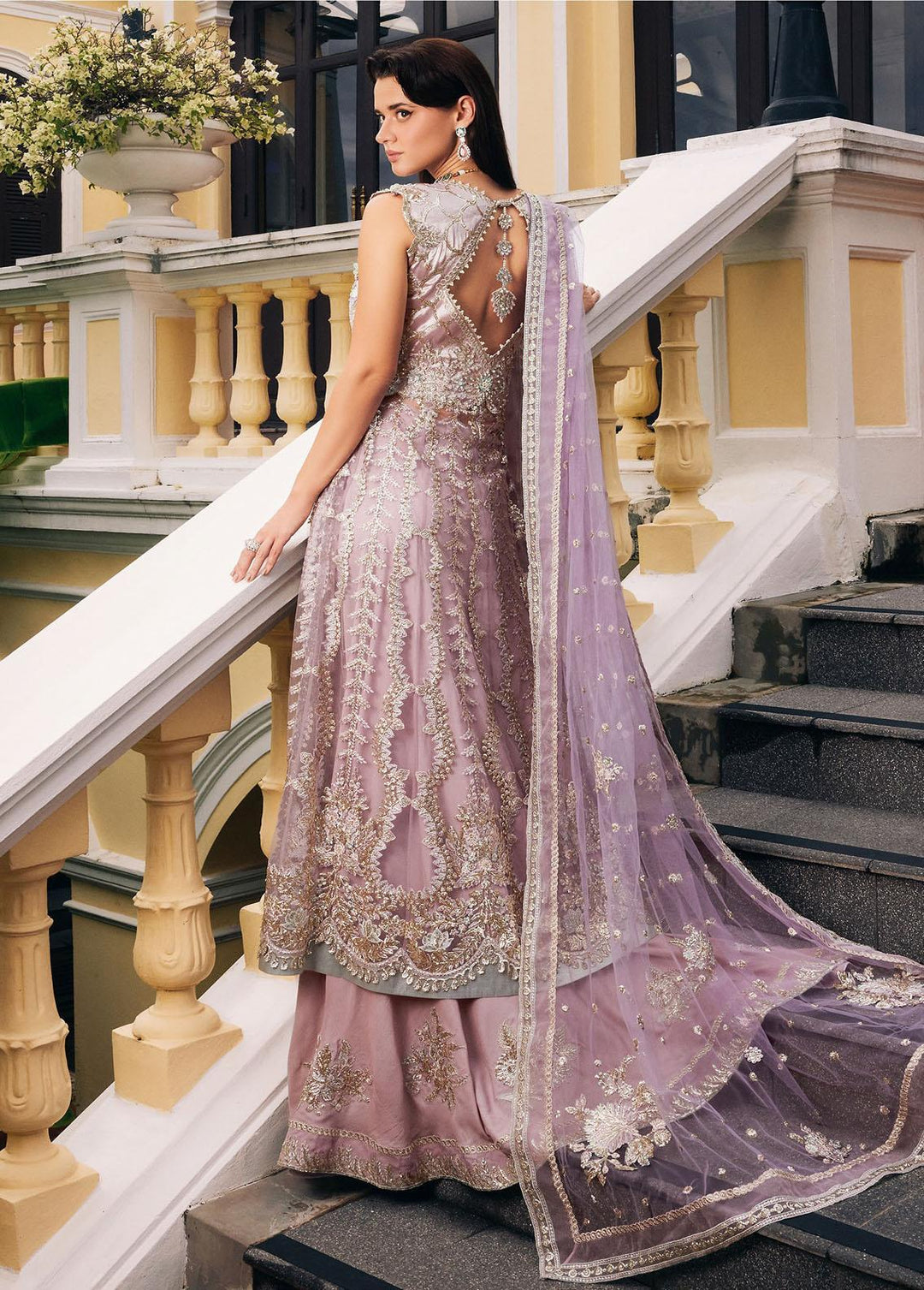 Stardust By Mushq Embroidered Net Suits Unstitched 4 Piece MQ23SD MW23-06 Selenic - Wedding Collection