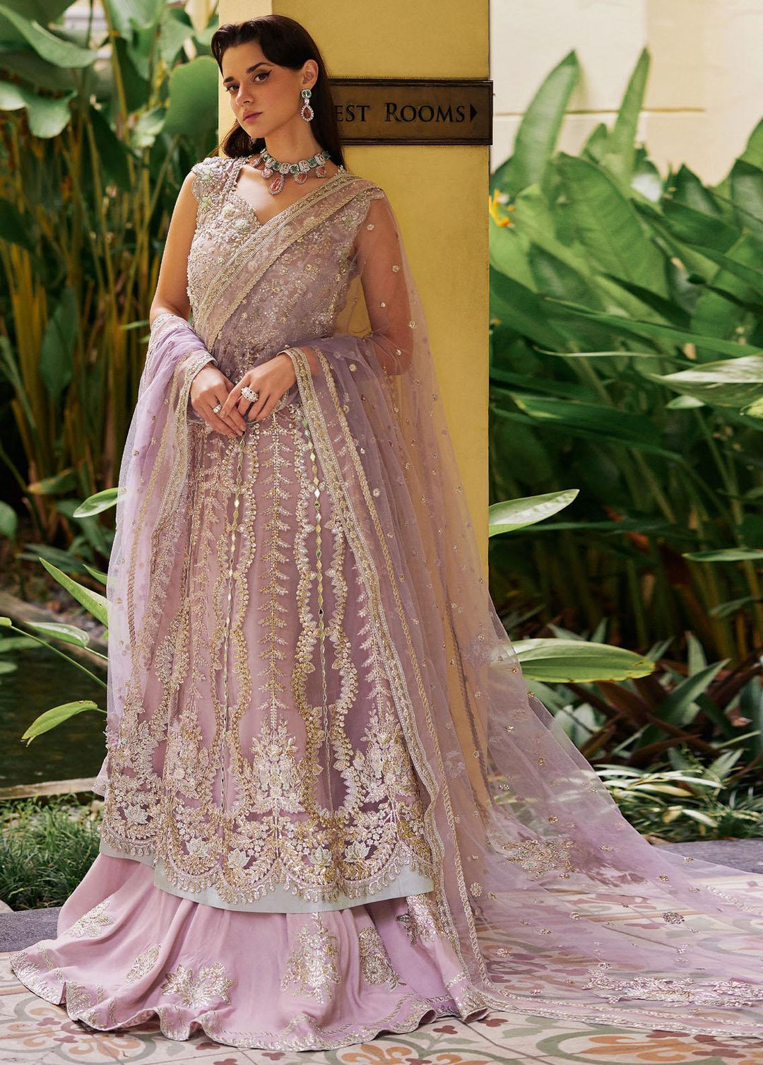 Stardust By Mushq Embroidered Net Suits Unstitched 4 Piece MQ23SD MW23-06 Selenic - Wedding Collection