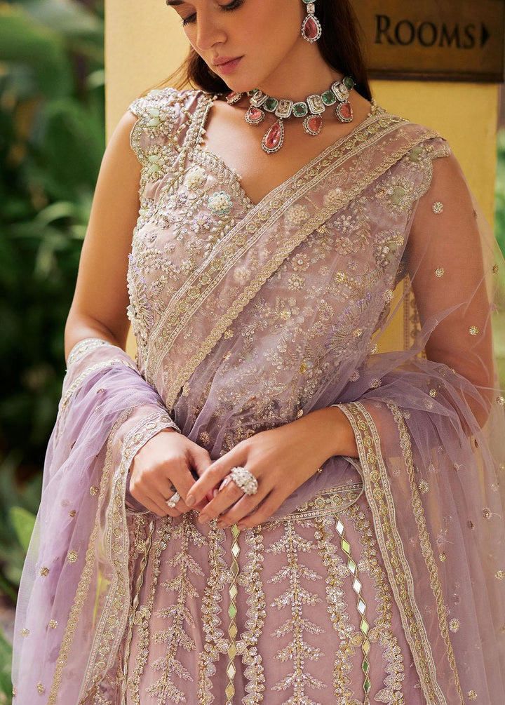 Stardust By Mushq Embroidered Net Suits Unstitched 4 Piece MQ23SD MW23-06 Selenic - Wedding Collection