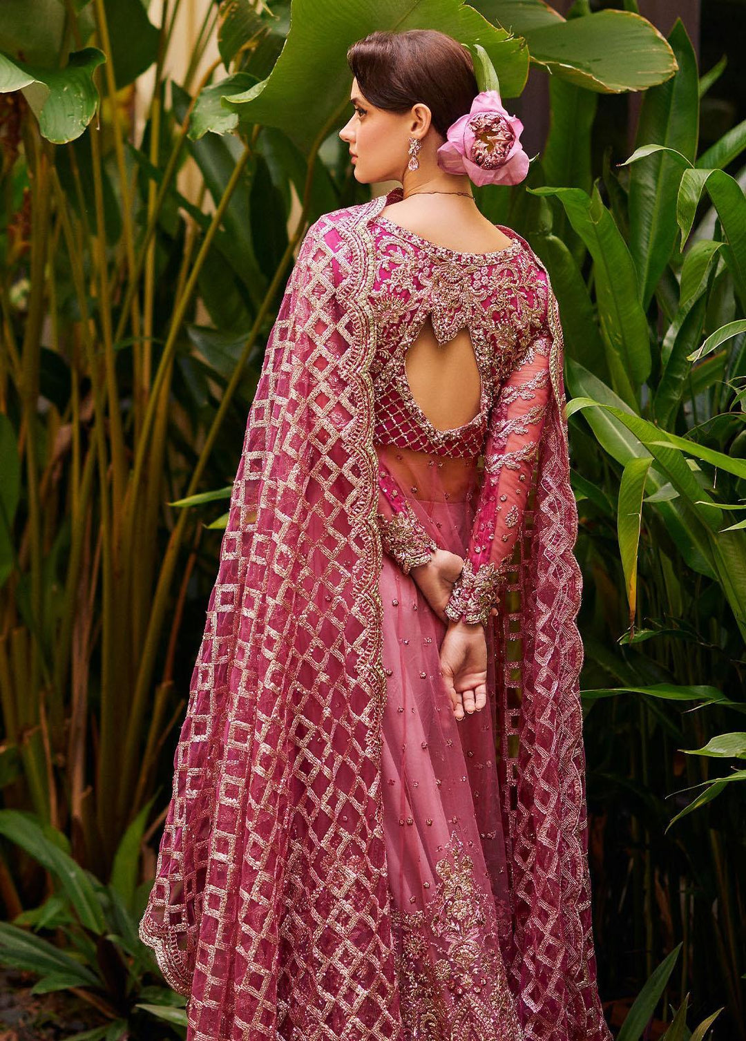 Stardust By Mushq Embroidered Net Suits Unstitched 4 Piece MQ23SD MW23-07 Cupid - Wedding Collection