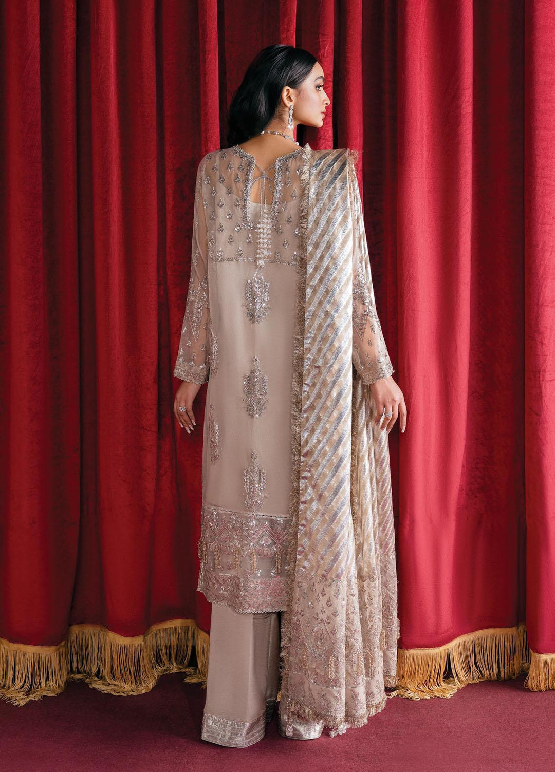 Starlet By Afrozeh Embroidered  Suits Unstitched 3 Piece AF23ST ASOS-V1-02 Pearl Dream - Luxury Collection