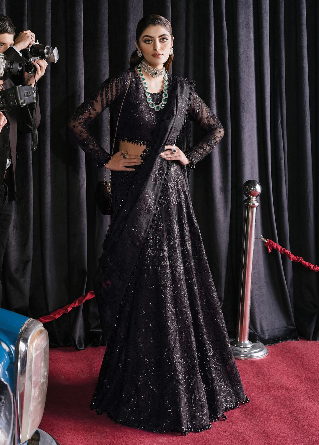Starlet By Afrozeh Embroidered  Suits Unstitched 3 Piece AF23ST ASOS-V1-03 Black Swan - Luxury Collection
