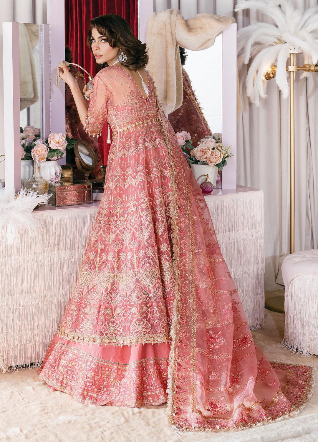 Starlet By Afrozeh Embroidered  Suits Unstitched 3 Piece AF23ST ASOS-V1-08 Flamingo Flair - Luxury Collection