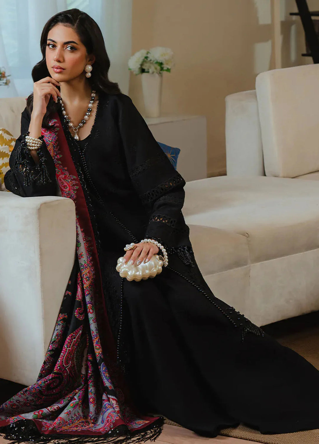 Stella By Mahnur Embroidered Khaddar Suit Unstitched 3 Piece MN24S D-01 A Sitara - Winter Collection