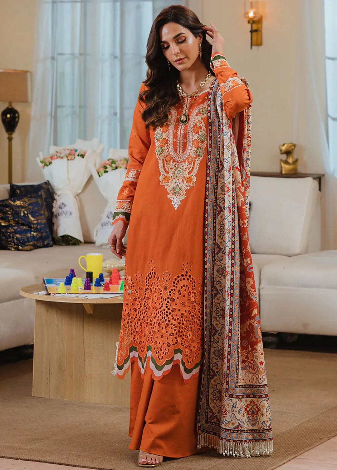 Stella By Mahnur Embroidered Khaddar Suit Unstitched 3 Piece MN24S D-02 A Rangrez - Winter Collection