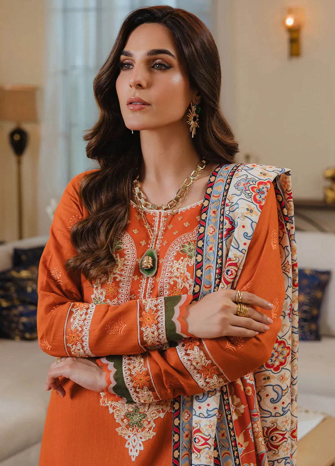 Stella By Mahnur Embroidered Khaddar Suit Unstitched 3 Piece MN24S D-02 A Rangrez - Winter Collection