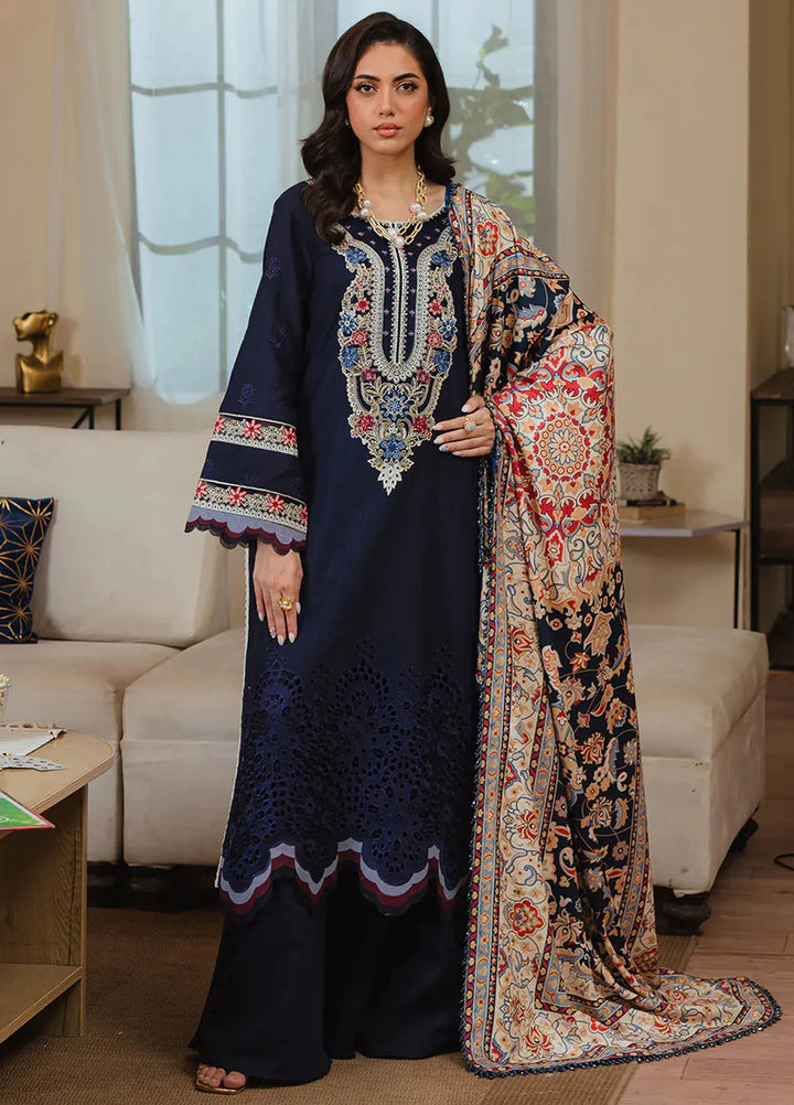 Stella By Mahnur Embroidered Khaddar Suit Unstitched 3 Piece MN24S D-02 B Mashaal - Winter Collection