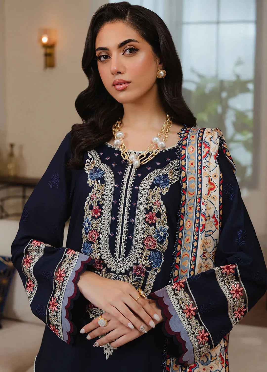 Stella By Mahnur Embroidered Khaddar Suit Unstitched 3 Piece MN24S D-02 B Mashaal - Winter Collection