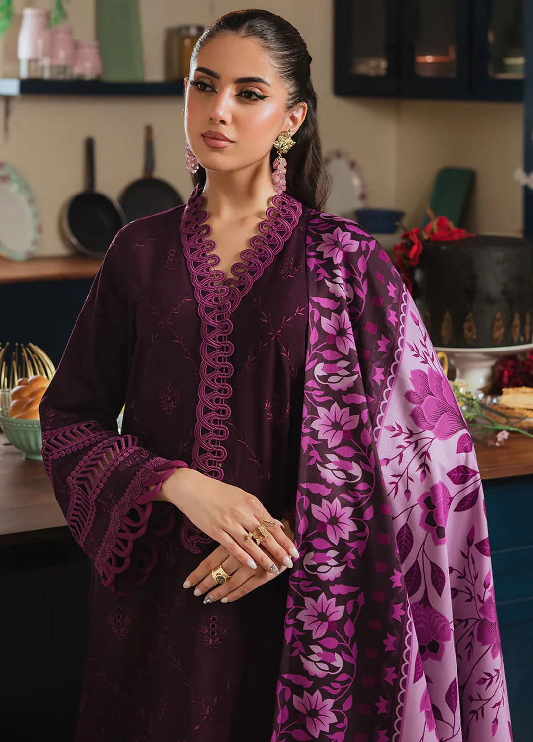 Stella By Mahnur Embroidered Khaddar Suit Unstitched 3 Piece MN24S D-03 B Tarang - Winter Collection
