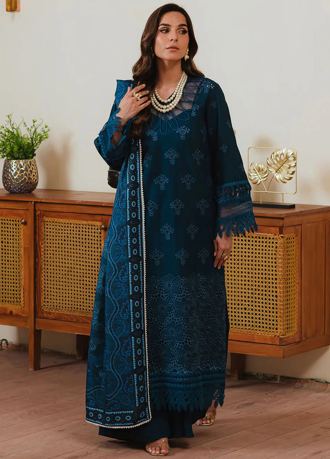 Stella By Mahnur Embroidered Khaddar Suit Unstitched 3 Piece MN24S D-04 A Mehr - Winter Collection