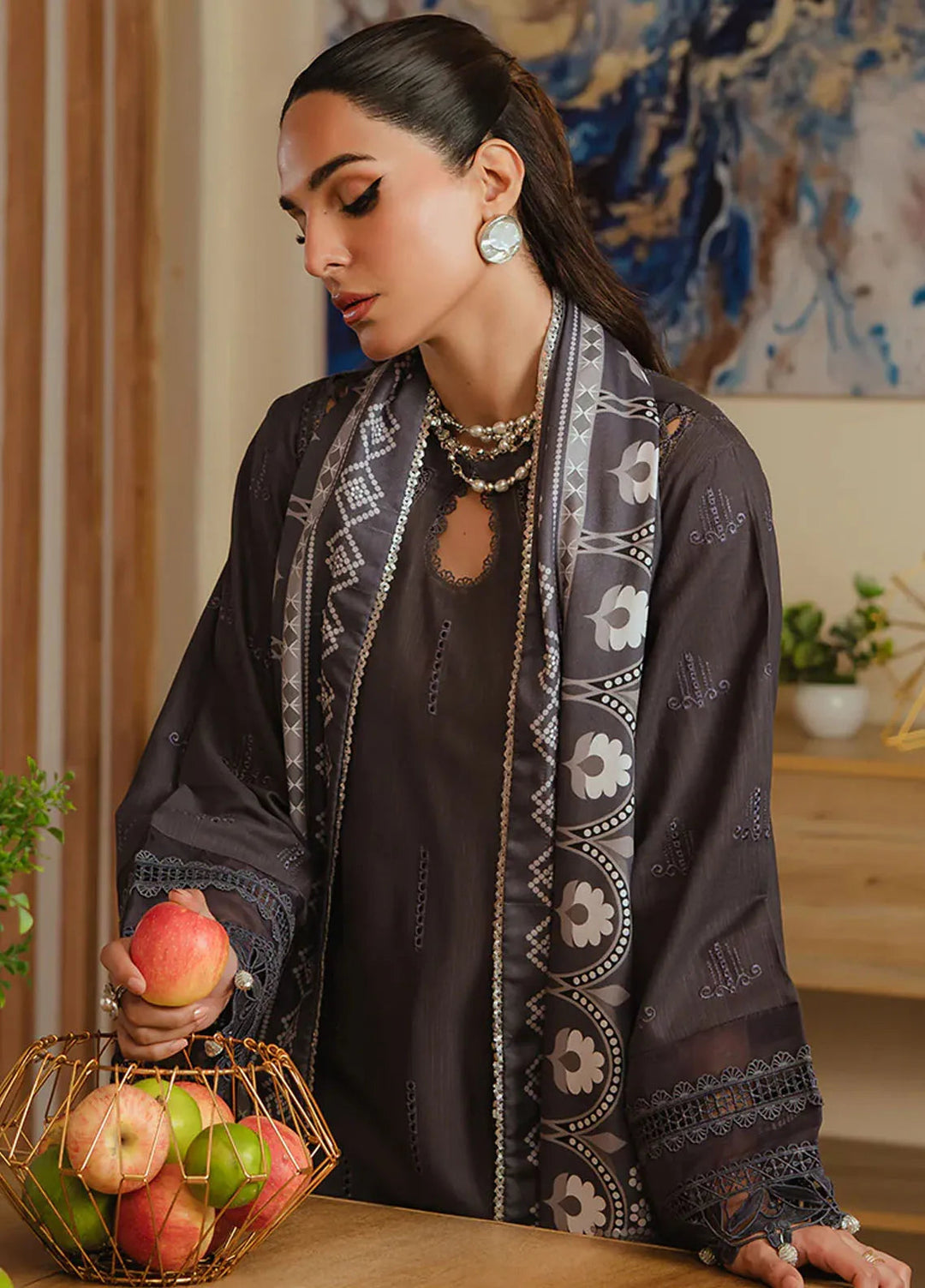 Stella By Mahnur Embroidered Khaddar Suit Unstitched 3 Piece MN24S D-06 A Mehak - Winter Collection
