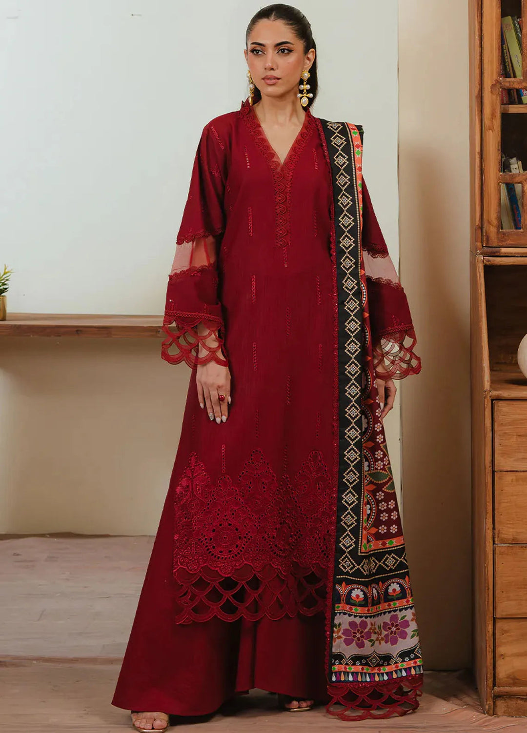 Stella By Mahnur Embroidered Khaddar Suit Unstitched 3 Piece MN24S D-06 B Gulaal - Winter Collection