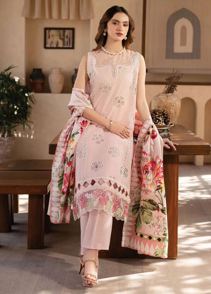 Stella by Mahnur Embroidered Lawn Suit Unstitched 3 Piece MN25S D1 A - Maribelle - Summer Collection
